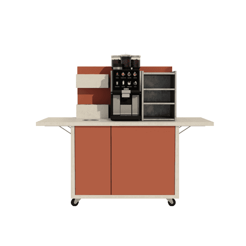 Premium mobile Kaffeestation Besteckhalter Seitentische