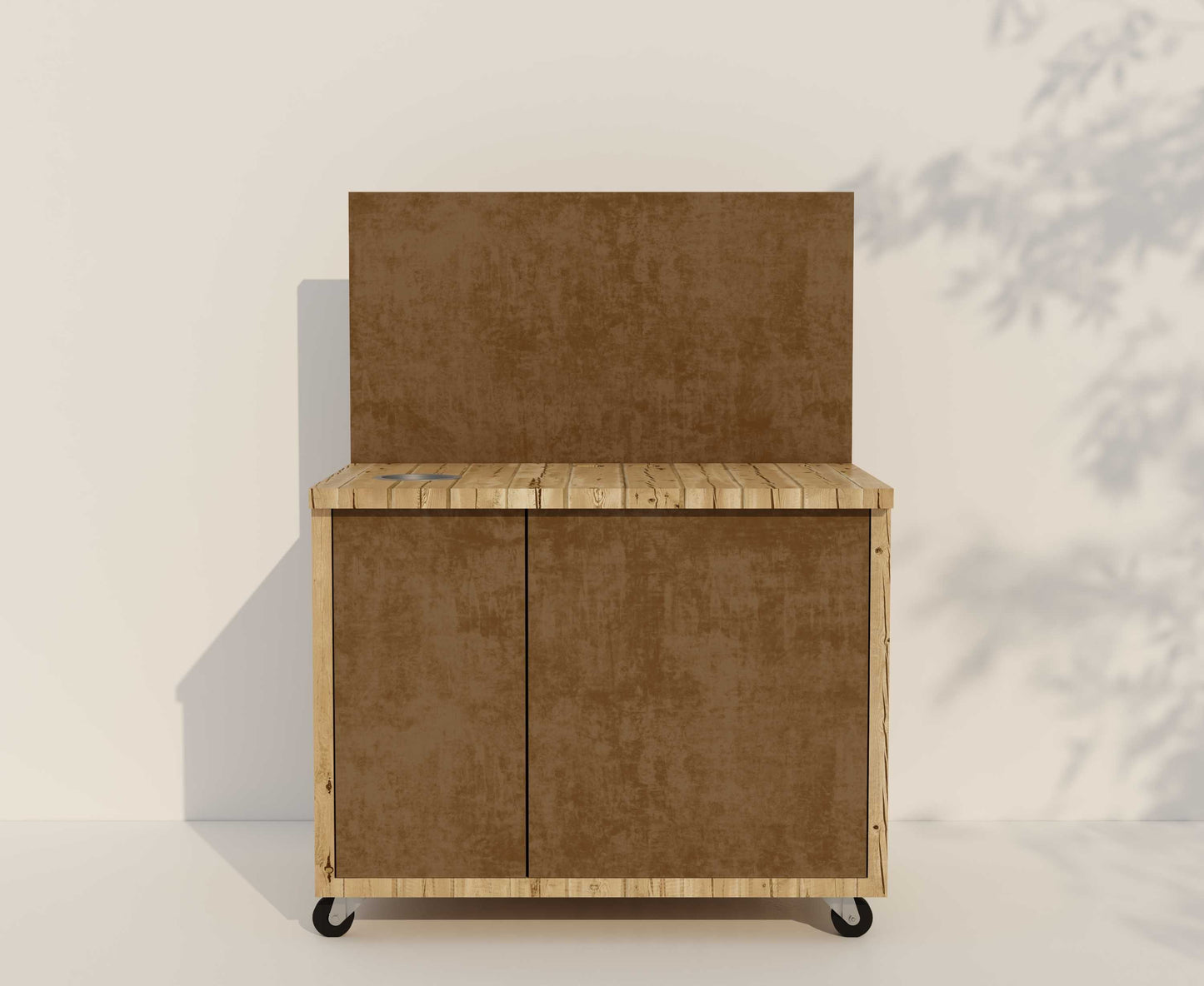 Kaffeestation.de Mobile Kaffeestation Classic - Zeitlose Eleganz für überall Kaffeestation Fichte Antik Expressive I Cortenstahl Classic Edition